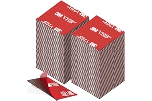 KURKIP Dwustronne, bardzo mocne, dwustronne, bardzo mocne, dwustronne samoprzylepne podkładki do domu, biura, kwadratowe, 30 mm x 30 mm (80 sztuk)