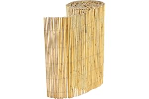 BPIL Extra Thick Natural Peeled Reed Fence, Garden Screening Fence Panels, Privacy & Protective Screening Roll for Outdoor Wind and Sun Protection (8mm-10mm Thickness) (1.5m x 4m)