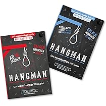 DENKRIESEN,Hangman Duo – Classic Edition & Junior Edition,Galgenmännchen to GO,Blocco da gioco,Gioco da festa,Gioco da viaggio,Idea regalo,Blocco di ritaglio – Gioco a partire da 2 persone