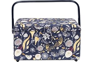 Korbond Sewing Basket Cesta de Costura, Poliéster, Enchanted Park, 26 cm