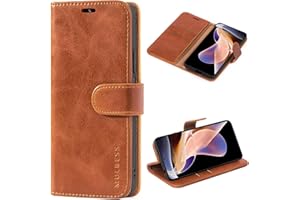 Mulbess Funda para Xiaomi Redmi Note 11 Pro, Funda de Cuero PU, Cierre Magnético, Ranura para Tarjeta, Soporte Plegable, Vintage Marrón