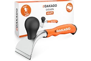 Gakago Skrapa - 65 mm skrapblad av hög kvalitet tillverkat av slitstark volframkarbid - Ergonomisk och halkfri universalskrap