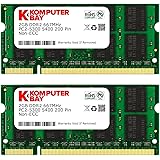Komputerbay 4GB 2X 2GB DDR2 667MHz PC2-5300 PC2-5400 DDR2 667 (200 PIN) SODIMM Laptop Memory