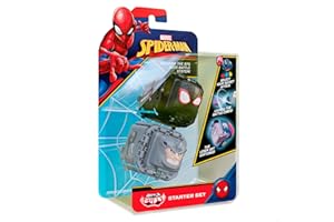 Eolo 85415 - Battle Cubes Marvel Miles Morales vs Rhino, Juego piedra, papel y tijera, Juguete Spiderman, A partir de 5 años, Combate de cubos, Juguete superheroes, Juguetes y regalos para niños