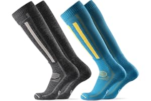 DANISH ENDURANCE Calcetines de Esquí Térmicos de Lana Merino, Calcetines Altos para Hombre y Mujer