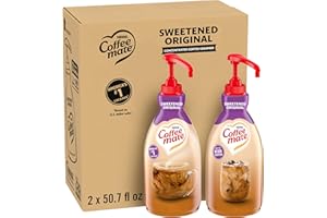 NESTLE COFFEE-MATE Coffee Creamer, Sweetened Original, 1.5L liquid pump bottle, Pack of 2