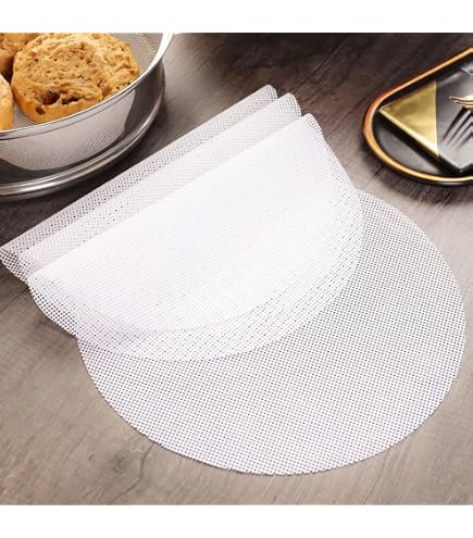 12er Set Silikon Dampfmatte 32cm - Wiederverwendbare Antihaft Dumpling Mats Für Dampfgarer, Dim Sum, Brötchen & Knödel