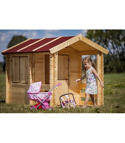 Wickey Saloon - Maison De Jeu En Bois Pour Enfants - Vert Pastel - Résistant Aux Intempéries