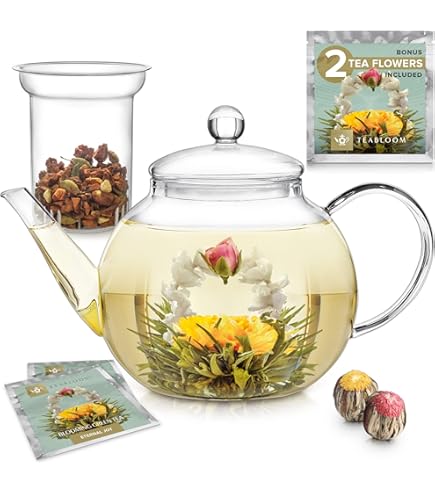 Teiera La Cafetière Rialto Vetro Borosilicato 1,2L (4 Tazze) Con Filtro Inox E Coperchio In Legno