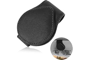 TIESOME Magnetic Sunglasses Holder for Car Sun Visor, Universal Car Leather Eyeglass Hanger Clip Mounted with Ticket Card Clip Magnetic Glasses Mount Holder Car Interior Visor Accessories (Black)