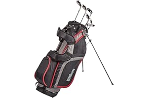 Wilson Pro Staff Demi-Kit de Golf pour Débutants, 6 Clubs avec Sac, Main Droite, HDX