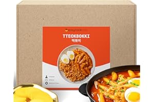 Tteokbokki Box | Koreanisches Street Food Kit | Schnell & Einfach | Scharfe & süße Tteokbokki mit Reiskuchen, Gochujang (scharfe Chilisauce) und Gochugaru (koreanische Chiliflocken) | EasyCookAsia