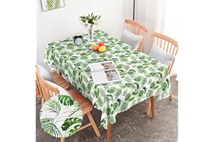 G-dake Tovaglia Rettangolare Antimacchia, Motivo a Foglie Tovaglie Impermeabile Lavabile Poliestere, Copritavolo per sala da pranzo, cucina e soggiorno, Ristorante, Banchetti （110x140cm）