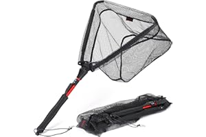 Sougayilang Fishing Net Landing Nets for Fishing with EVA Foam, Aluminum Alloy Pole Handle Telescopic Fishing Landing Net,Lightweight Portable for Lake,Sea,River