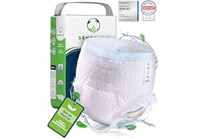 Sensalou Couche Culotte Slip Incontinence - Taille M (22 pieces) - Adulte Femme & Homme - Contre Fuites Urinaires & Fécales Importantes, Protection Ultra Absorbante et Jetable Nuit & Jour - Tres Forte