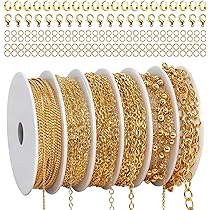 PATIKIL Catena A Maglie Quadrate 16.4 Piei Rotolo, Larghezza 4mm Catena