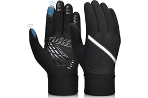 OOPOR Guantes Invierno Ciclismo Hombre Mujer - Guantes Termicos para Frio con Reflectante Moto Ciclismo Running Bici MTB para movil Tactiles Regalos Originales Amigo Navidad Adolescentes Madres Padre
