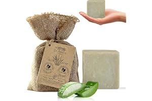 Dr.Ancient Aloe Vera Soap Bar, Organic Soap Bars Handcrafted the Traditional Way, Natural Chemical-Free, Vegan, Used for Face Wash, Body Wash, Hand Cleansing and Skin Care