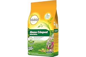 Solabiol Abono para césped con materias primas 100% natural y estimulante Natural Booster,