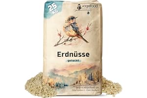 VOGELFOOD WIR SIND GUT ZU VÖGELN Vogelfood 25 kg Erdnusskerne Weiss gehackt Erdnüsse Wildvogelfutter Winterfutter Vogelfutter