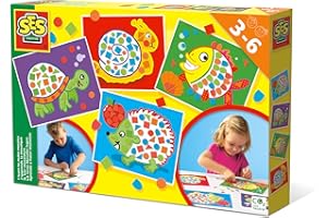 SES Creative 14827 - J'apprends la mosaïque, aves les mosaïques autocollants de couleur, convient aux jeunes enfants