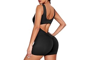 STARBILD Mono Deportivo Mujer Ajustado Scrunch Butt, Jumpsuit Sexy pour Yoga Gym