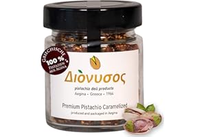 ‎ARISTOS ARISTOS Pistazienkerne mit Sesam | Karamellisiert | Geröstete Pistazien ohne Schale | Griechische Pistazien | Karamellisierte Nüsse | 100 g