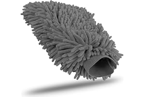 KUNSTIFY Guante de Lavado Accesorios para el Coche Paños de Microfibra Set de Limpieza del Coche Paño de Microfibra Set de Cuidado del Coche Paño de Nanofibra (Gris)