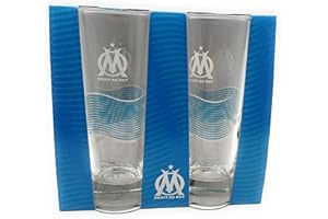 udc La Plume Dorée - Set de 2 Verres à Eau 22cl - Olympique de Marseille