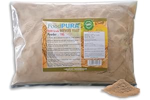 FOODPURA Food PURA Brewers Yeast Powder 1KG - Non De Bittered- 100% Natural, Pure, Safe & Effective - For Horses, Ponies, Dogs & Cats - Supports Healthy Skin, Coat & Digestion Human FOOD Grade!