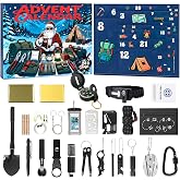 Survival Set 2026 Advent Calendar for Men, 24 Days Christmas Countdown with Survival Tools, Survival Gear Gift for Outdoor Ad