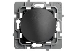 DEBFLEX - Casual Evo - Sortie de Câble - Pour Dissimuler les Câblages des Fours et Radiateurs - Personnalisable - ABS - Installation Encastrée - Noire - 74 x 74 x 36 mm