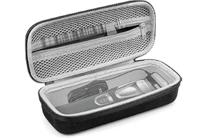 Linkidea hård reseetui kompatibelt med Wahl USA Pro Series 3026018 & Manscaper 5708, förvaringsorganizer för skäggtrimmer med nätficka för basaccessoarer
