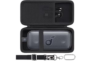 co2CREA Twarde etui podróżne do bezprzewodowego przenośnego głośnika Bluetooth Soundcore Motion 300 Hi-Res, tylko etui, Czarny, for Motion 300, Minimalistyczny