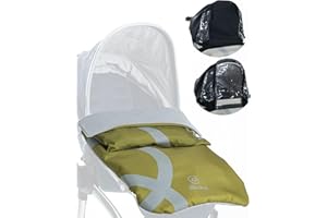 BlinkyWarm - Your All-Weather Buggy Buddy | 5-in-1 All-Season Rain Cover, Sunshade, Sleepshade & Breathable Fleece Lined Cosy Toes for Buggy | Footmuff for Stroller & Pushchair | Olive