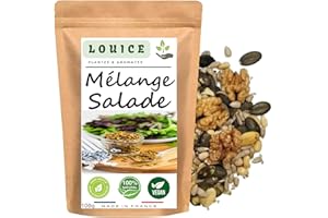 LOUICE Mélange Croquant pour Salades 100g - (graines de courge, Tournesol, Soja, Oignons frits, Noix concassées – Topping gourmet pour salades, bowls, soupes & plats chauds