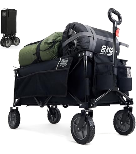 Ribelli Bollerwagen Faltbar - 180L Transportwagen Mit 120kg Belastung