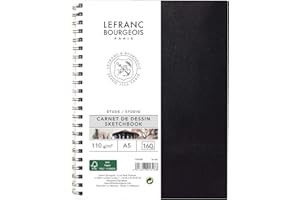 Lefranc Bourgeois Carnet Dessin Spirale A5 160 feuilles