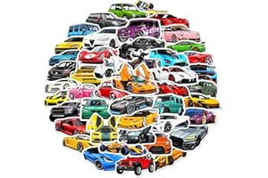 AUCEKO 50 Stück Klassische Autos Aufkleber Pack Vintage Car Sticker Set wasserdichte Vinyl Sticker für Laptop Kinder Autos Motorrad Fahrrad Skateboard Gepäck Koffer Computer Aufkleber Graffiti Decal