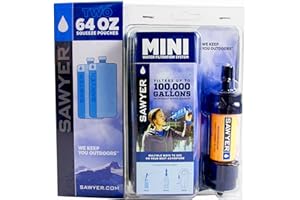 SAWYER PRODUCTS Sawyer MINI ORIGINAL filtro de agua bajo Set con 3 x 1 l o 2 x 2 litros Bolsa de hidratación