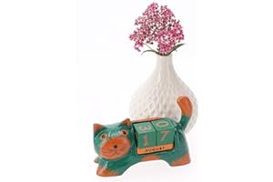 GURU SHOP Guru-Shop Calendario in Legno - Verde Gatto, 7x13x3 cm, Decorazione per la Camera dei Bambini