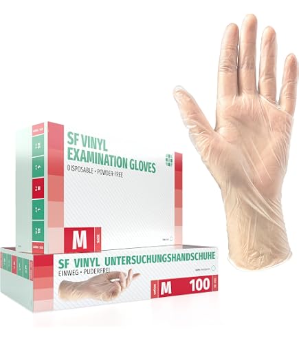 bingold vinyl handschuhe Einmalhandschuhe Vinylhandschuhe 45MED transparent, Größe S, 100-er Pack Gewerbe, Industrie & Wissenschaft PainManagement Size:XL/XXL Fahrradschuhe Winter kaufen -