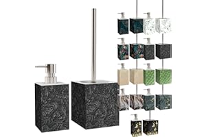 Sanilo Badezimmer Set, Seifenspender und WC Bürste mit Motiv, große Auswahl, Klobürste ohne Bohren, schöne Designs (Floral)