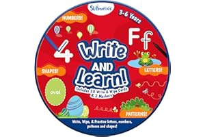 Skillmatics Write & Learn Cards for Toddlers - Letters, Numbers, Patterns & Shapes, Preschool Learning, Reusable, Gifts for Kids Ages 3, 4, 5, 6