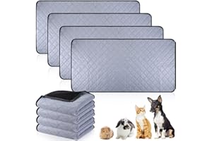 NAMALU 4 Pack Meerschweinchen Käfig Einlage Waschbare Welpen Unterlagen Wiederverwendbare Trainingsunterlagen PIPI Matte für Meerschweinchen Hamster Kleintiere (Pfote Stil, 91 x 104 cm)