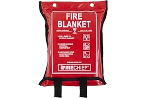 Firechief SVB3/K40 Kitemarked Budget Fire Blanket | Large Fire Blanket (1.2m x 1.8m) | Suited For Use Around The Home (Kitchen, Office, Garage)