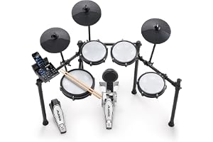 Alesis Nitro Max Elektriskt Trumset | 10" Dual-Zone Virvel, 8" Tomar, 10" Cymbaler, Mesh-Skinn, 440+ Ljud, Bluetooth, USB MIDI