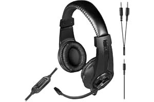 Speedlink LEGATOS Gaming Headset cablato - cuffie leggere con microfono e telecomando cablato, compatibili con PC, PS5, PS4, Xbox, Switch, jack da 3,5 mm con adattatore a Y, nero