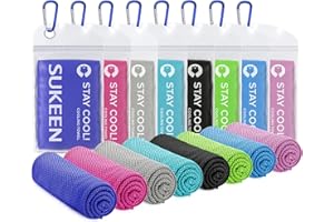 Sukeen Cooling Towel,Instant Evaporative Cooling for Sports,Yoga,Golf,Gym,Neck,Workout and More(40”x 12”)