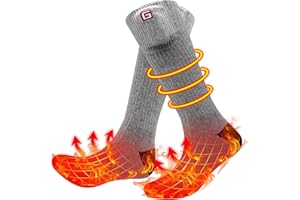 Svpro Calcetines térmicos con batería para Hombre y Mujer, Recargables, para Invierno, cálidos, con 3 ajustes de Calor, Calcetines térmicos calefactados para Senderismo, Camping, esquí, Pesca, Caza